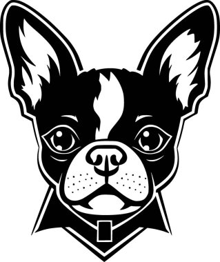 Boston terrier - yüksek kaliteli vektör logosu - t-shirt grafiği için ideal vektör çizimi