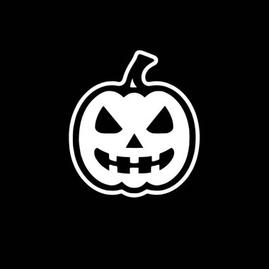 Halloween - black and white isolated icon - vector illustration clipart