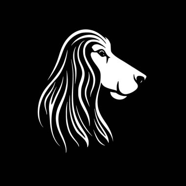 Afghan hound - minimalist and flat logo - vector illustration clipart