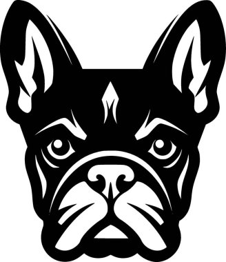 Fransız bulldog - yüksek kalite vektör logosu - t-shirt grafiği için ideal vektör çizimi