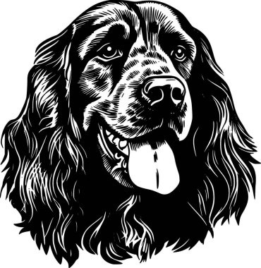 Cocker spaniel - yüksek kaliteli vektör logosu - t-shirt grafiği için ideal vektör çizimi