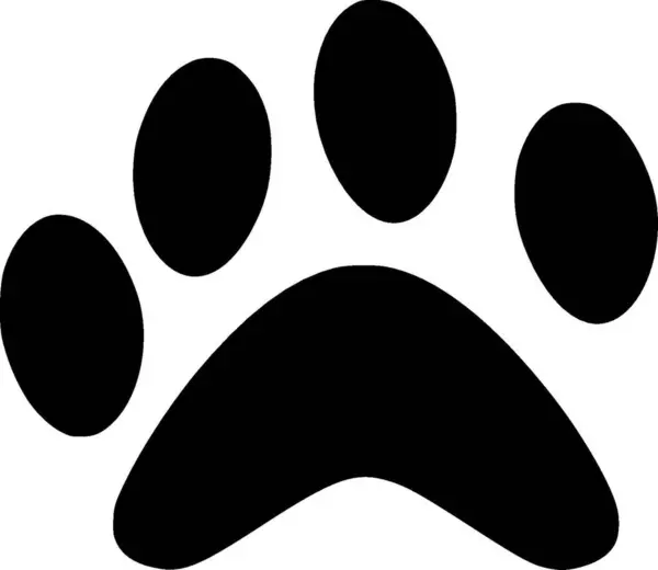 stock vector Dog paw - minimalist and flat logo - vector illustration