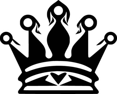 Crown - minimalist ve düz logo - vektör illüstrasyonu