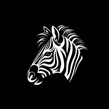 Animal - black and white vector illustration clipart