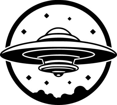 Ufo - minimalist and flat logo - vector illustration clipart