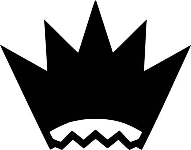 Crown - yüksek kaliteli vektör logosu - t-shirt grafiği için ideal vektör illüstrasyonu