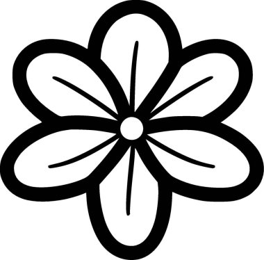 Daisy - minimalist ve basit silüet - vektör illüstrasyonu