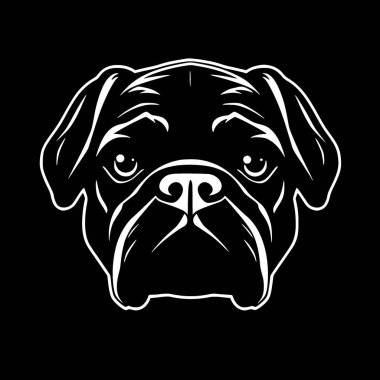 Pug - yüksek kaliteli vektör logosu - t-shirt grafiği için ideal vektör illüstrasyonu