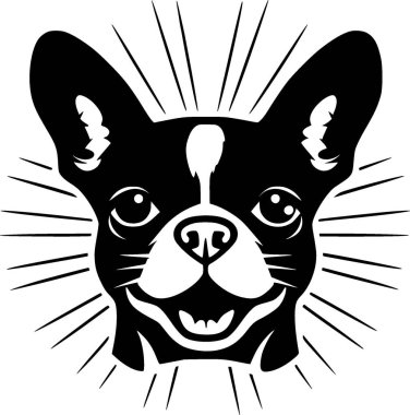 Boston terrier - yüksek kaliteli vektör logosu - t-shirt grafiği için ideal vektör çizimi