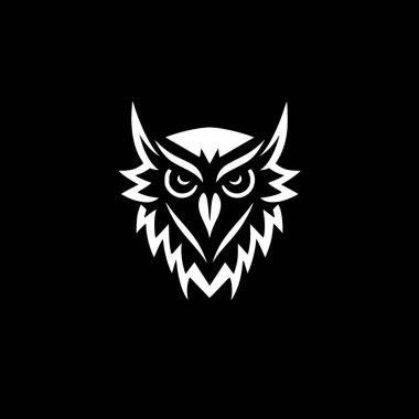 Owl - minimalist and simple silhouette - vector illustration clipart