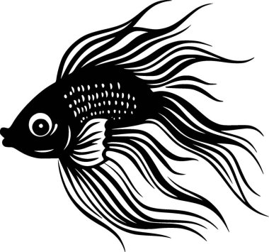 Fish - minimalist and simple silhouette - vector illustration clipart