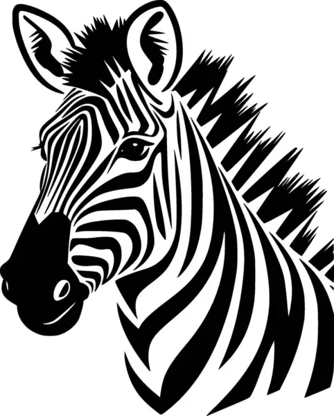 Zebra - yüksek kaliteli vektör logosu - t-shirt grafiği için ideal vektör çizimi