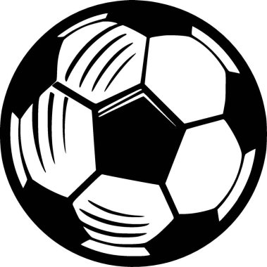 Futbol - minimalist ve basit siluet - vektör illüstrasyonu