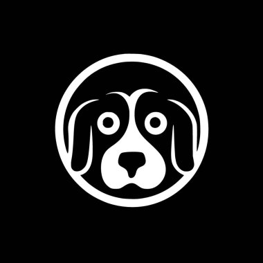 Dog - black and white isolated icon - vector illustration clipart