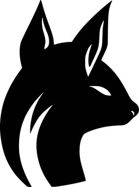 Skunk - black and white isolated icon - vector illustration clipart