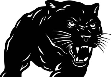 Panther - minimalist and simple silhouette - vector illustration clipart