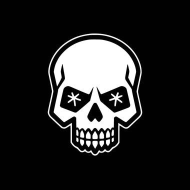 Skull - minimalist and flat logo - vector illustration clipart