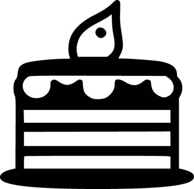 Birthday cake - high quality vector logo - vector illustration ideal for t-shirt graphic clipart