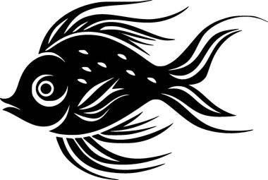 Fish - minimalist and simple silhouette - vector illustration clipart