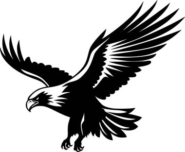 Eagle - minimalist and simple silhouette - vector illustration clipart