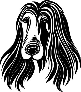 Afghan hound - high quality vector logo - vector illustration ideal for t-shirt graphic clipart