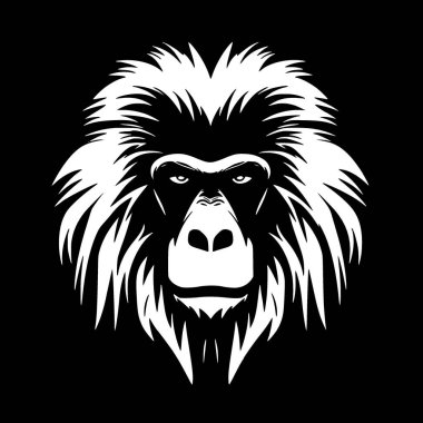 Baboon - minimalist and simple silhouette - vector illustration clipart