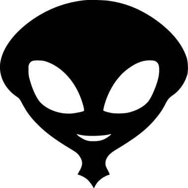 Alien - minimalist and flat logo - vector illustration clipart