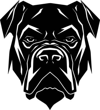 Cane corso - minimalist ve düz logo - vektör illüstrasyonu