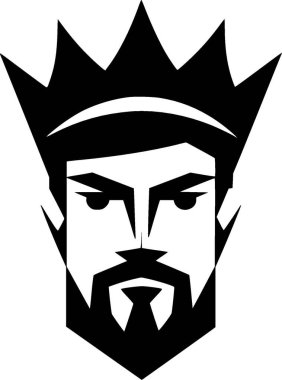 King - minimalist and flat logo - vector illustration clipart