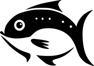 Fish - minimalist and simple silhouette - vector illustration clipart