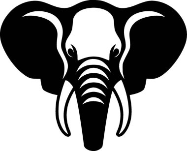 Elephant - minimalist and simple silhouette - vector illustration clipart