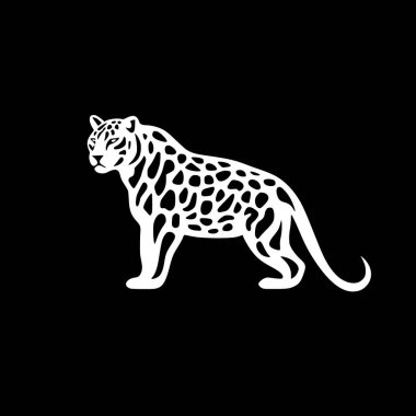 Leopard - minimalist and simple silhouette - vector illustration clipart