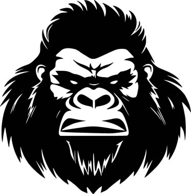 Gorilla - minimalist and simple silhouette - vector illustration clipart