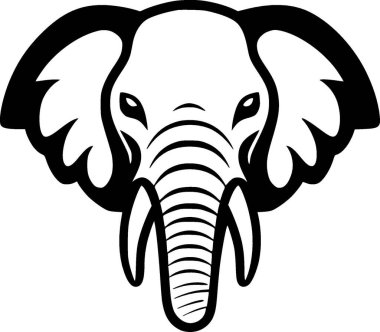 Elephant - minimalist and simple silhouette - vector illustration clipart