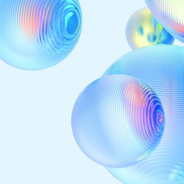 3D metal toplar pastel renkler izole edilmiş modern arkaplan. Soyut yuvarlak geometrik şekil çizimi çizimi.