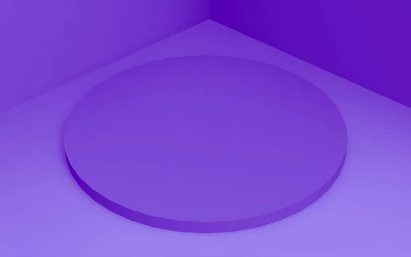 Paarse Violette Cilinder Podium Minimale Studio Achtergrond Abstract Geometrische Vorm — Stockfoto