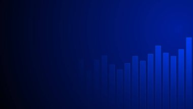 Abstract graph chart of stock market trade background. Growth up business financial investment or economic concept.