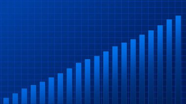 Abstract graph chart of stock market trade background. Growth up business financial investment or economic concept.