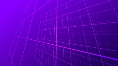 Çizgi desenli arkaplanı olan soyut mor renk gradyanı. Teknoloji sektörü kavramı için kullan.