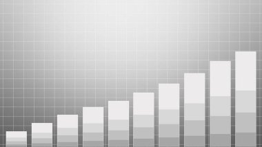 Abstract graph chart of stock market trade background. Growth up business financial investment or economic concept.