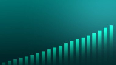 Abstract graph chart of stock market trade background. Growth up business financial investment or economic concept.