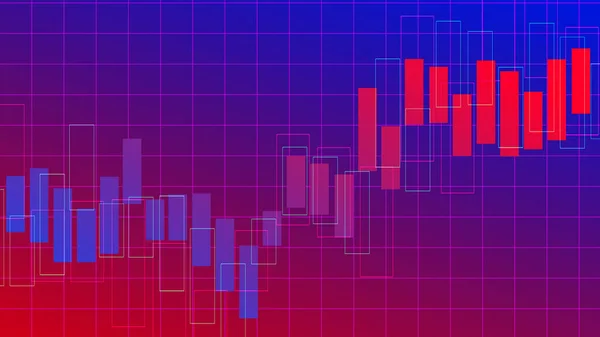 Abstract graph chart of stock market trade background. Growth up business financial investment or economic concept.