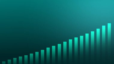 Abstract graph chart of stock market trade background. Growth up business financial investment or economic concept.