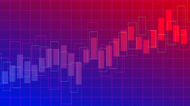 Abstract graph chart of stock market trade background. Growth up business financial investment or economic concept.