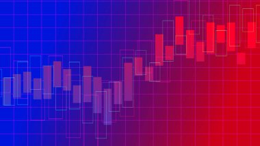 Abstract graph chart of stock market trade background. Growth up business financial investment or economic concept.