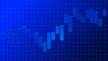 Abstract graph chart of stock market trade background. Growth up business financial investment or economic concept.