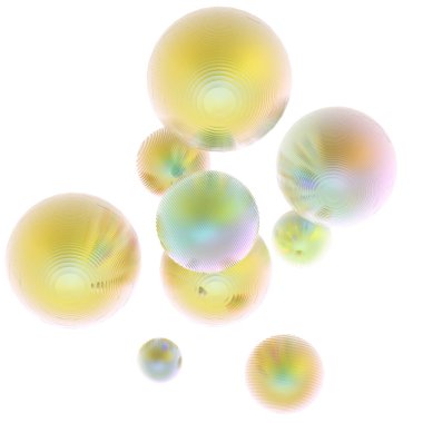 3D çelik toplar turuncu renkler izole edilmiş modern arkaplan. Soyut yuvarlak geometrik şekil çizimi çizimi.