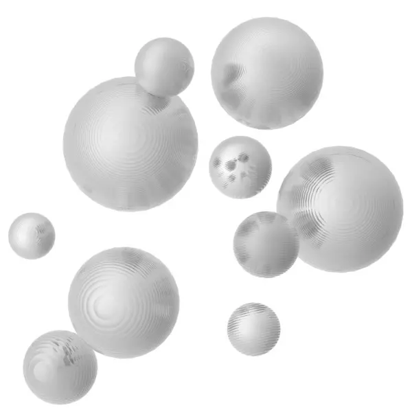 Μεταλλική Μπάλα Χάλυβα Λευκό Και Γκρι Χρώμα Κλίση Απομονωμένο Σύγχρονο — Φωτογραφία Αρχείου