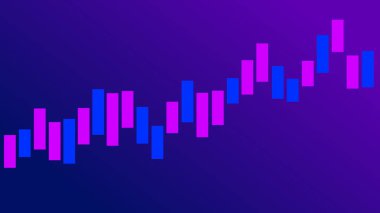 Abstract graph chart of stock market trade background. Growth up business financial investment or economic concept.