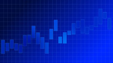 Abstract graph chart of stock market trade background. Growth up business financial investment or economic concept.